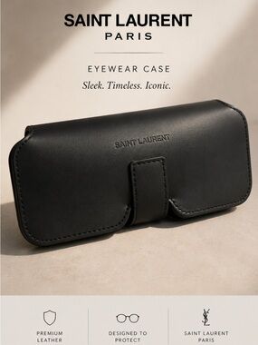 Saint Laurent Dark Leather Eyewear Holder